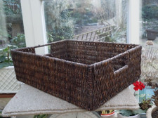 Large Basket Tray rolled water hyacinth  on Metal Frame.