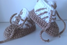 BABY CROCHET SHOES YOURS BABY'S NAME TRAINERS HAND SNEAKERS HANDMADE SNEAKERS 