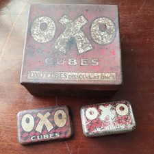 3 x Vintage Oxo Cube Tins, 3