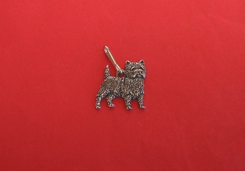Cairn terrier pewter zipper - terrier,