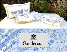 SANDERSON Clementine King Size Duvet Cover Set + 2 Pillowcases + 1 Cushion Birds