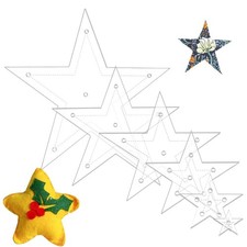 Set Of 6 Acrylic Star Quilting