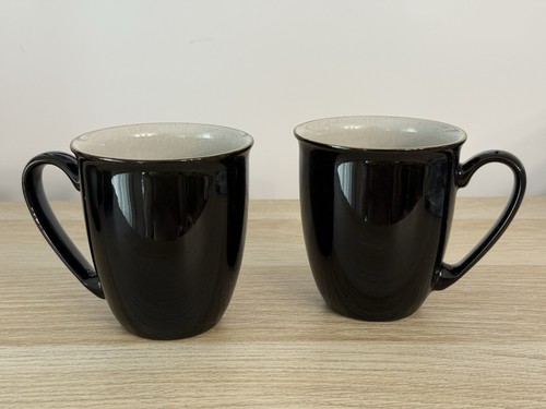 Denby black mugs 2 - black,