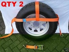2xCar Dolly Recovery Ratchet Tie Down Straps Adjustable
