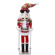 Nutcracker skier wooden - nutcracker,
