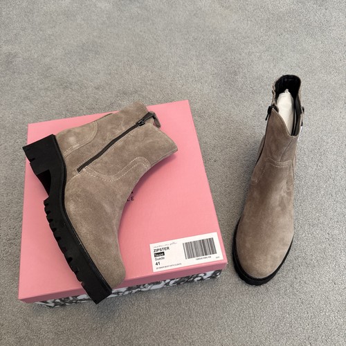 Moda pelle zip suede taupe - moda,
