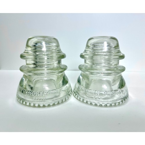 Vtg hemingray clear glass - clear,