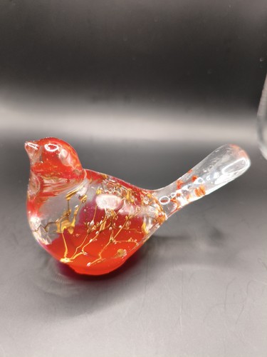 Homemade resin bird red - bird, and