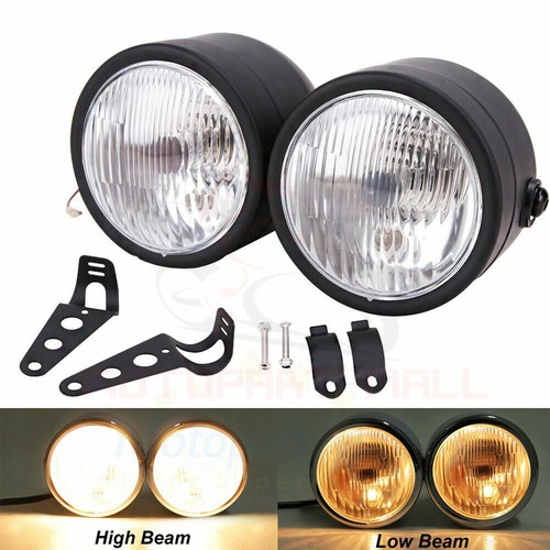 Black twin headlight - black, hi/lo