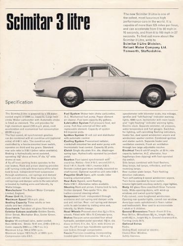 Reliant scimitar litre - reliant, 3-litre