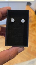 2ct. Diamond (Moissanite) Gold stud Earrings with GRA Certificates 