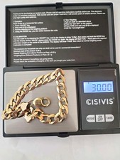 9ct Gold Curb Bracelet Heavy