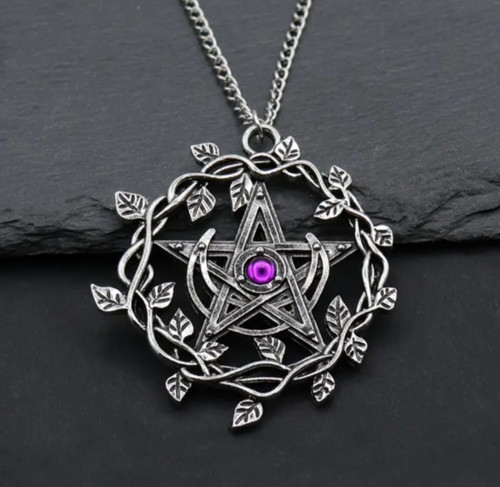 Vintage style pentagram leaf - vintage,