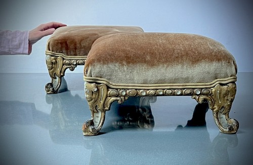 Antique italian footstools - antique,