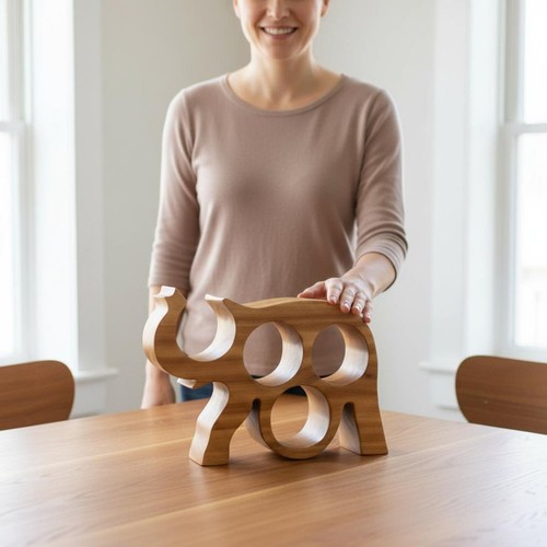 Elephant wine rack handmade - wine,