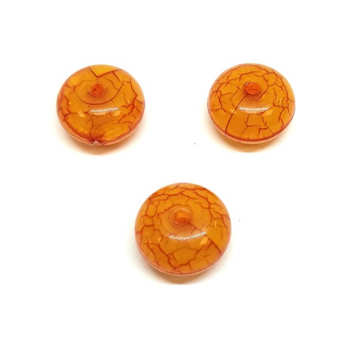 25pcs flat round - mm, crackle