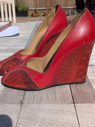 Bilbo vintage red wedge - vintage,