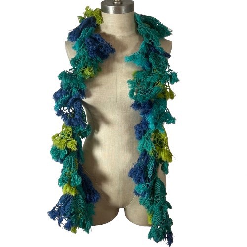 Handmade open end ruffle scarf - handmade,