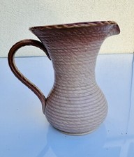 Vintage Jug Brown Ribbed