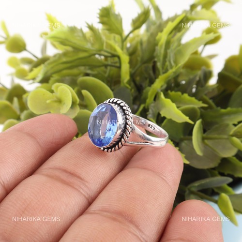 Sterling silver oval tanzanite - sterling,