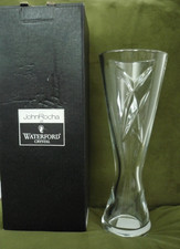 John Rocha Signed Waterford Crystal Signature 9" Bud Vase Lead Crystal 112163