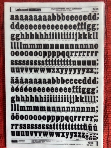 Letraset instant lettering - letraset,
