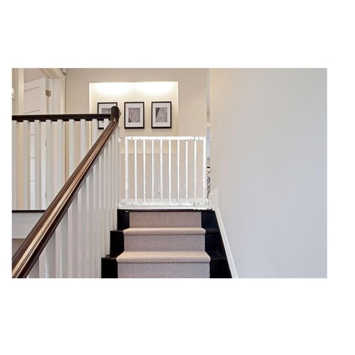 White wooden baby - baby, gate