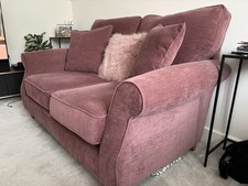 Two Seater Settee Pink Chenille Sofa Next Ashford Collection - offers accepted! 