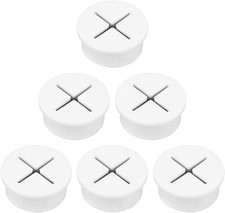 6pcs Rubber Cable Grommets 25mm Flexible Wire Covers for Desk Plug Hole Manageme