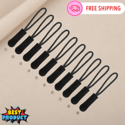 10pc zipper pulls detachable - 10pc,