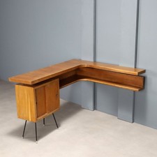 Vintage Corner Cabinet Design Marco Zanuso Oak Italy 1950s Original