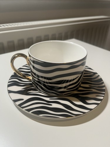 Zebra print cup saucer - m&s,