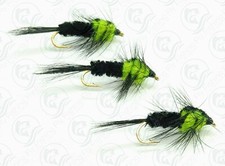 MONTANA Trout Flies 3 Pack Wet Nymph Stonefly Fly Fishing Sz 10,12,14 LONG SHANK
