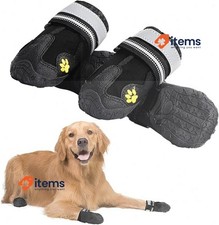 KAMEUN Dog Boots Waterproof Shoes Paw Protector, Anti-Slip M Black