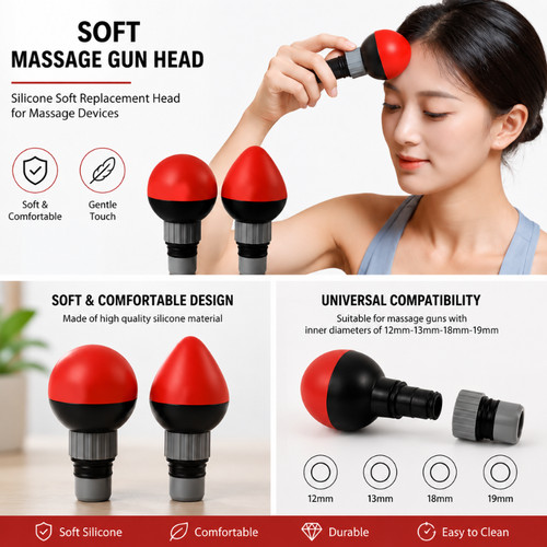 Silicone soft massage gun - gun, head