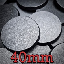40mm Round Plain Plastic Bases