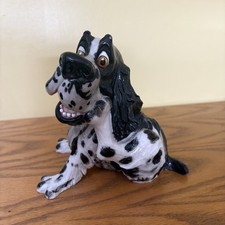 Pets With Personality Springer Spaniel Black And White.  CHIP TO EYEBROW.