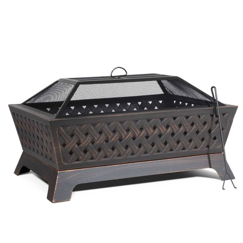 Rectangular fire pit outdoor - fire, pit,