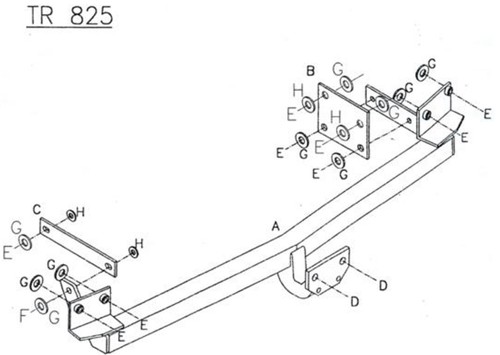 Towtrust fixed flange towbar - towtrust,