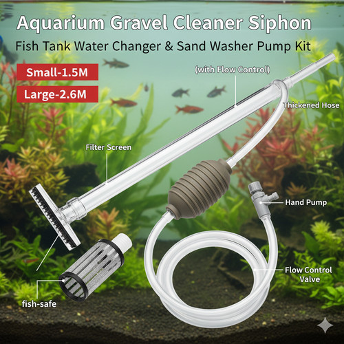 Aquarium gravel cleaner - cleaner, siphon