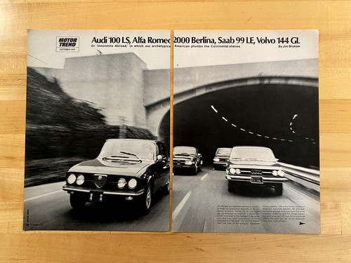 1974 print article audi 100ls - 1974,