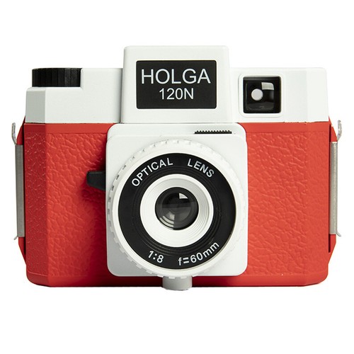 Holga 120n white - 120n, red