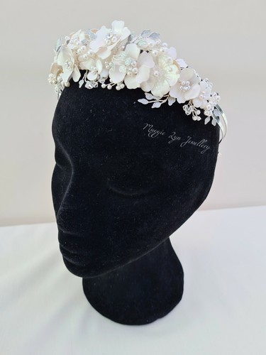 White flower crown - , tiara