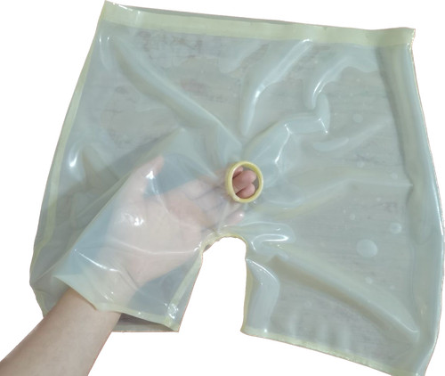 Transparent latex mens panties - transparent,