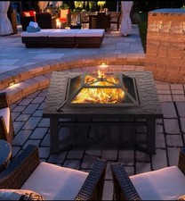 Outdoor Square Fire Pit Metal
