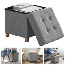 Folding Storage Stool Seat