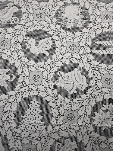 Vintage christmas lace fabric - christmas,