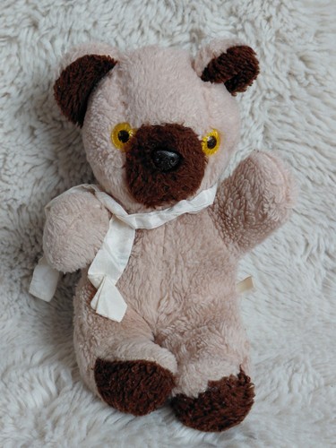 Vintage old teddy bear - ,, beige