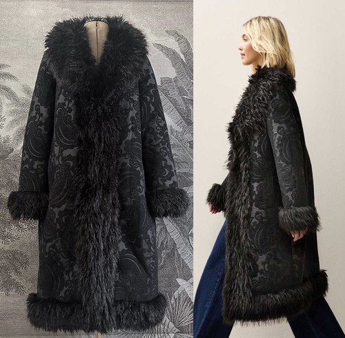 Amazing afghan coat black faux - afghan,