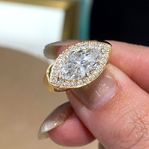 0tcw marquise cut moissanite - 2.0tcw,